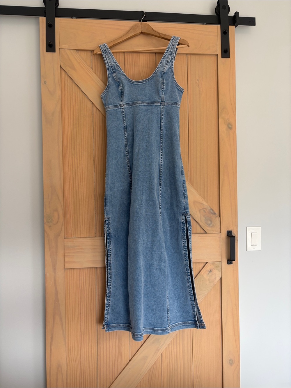 WESTERN STYLE🐎 American Eagle Outfitters Light Blue Denim Dress - Picture 5 of 9